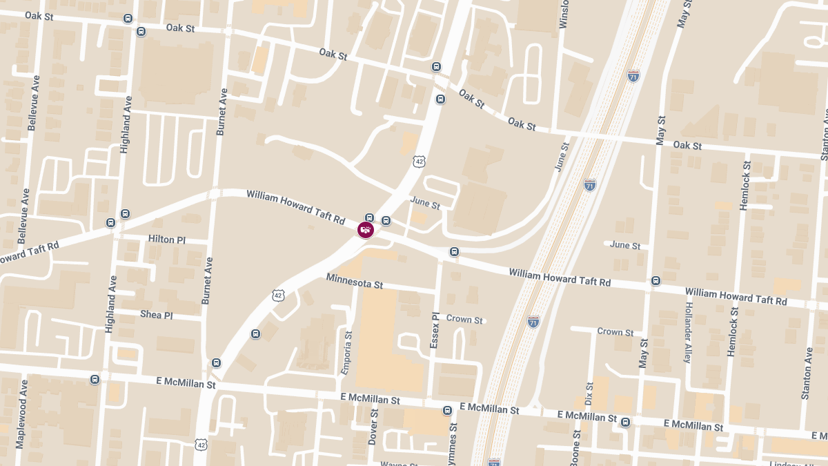 Injury Crash at Reading Rd & William H Taft Rd