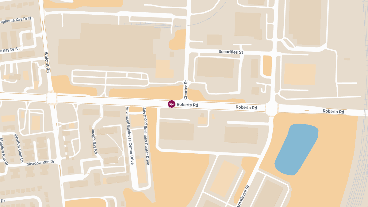 Injury Crash at Roberts Rd and Charter St