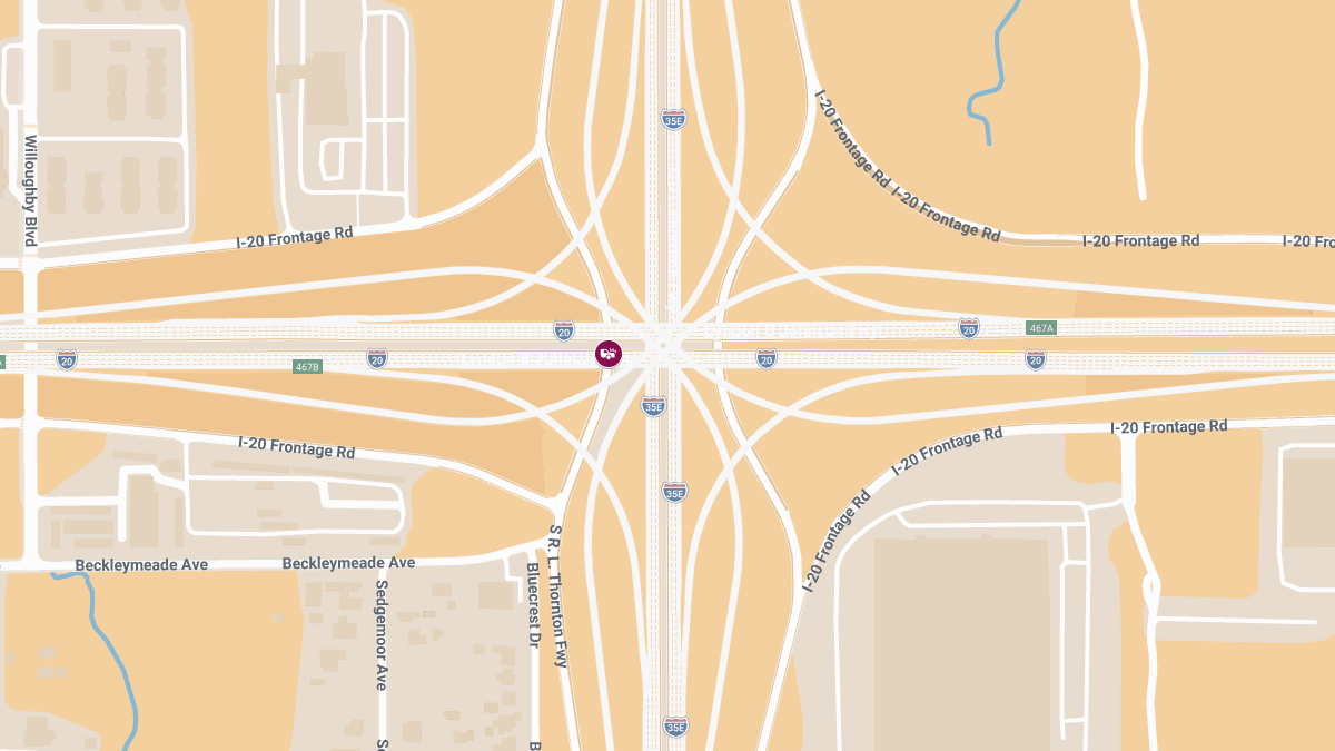 Injury Crash at S R.L. Thornton Fwy & Lyndon B Johnson Fwy