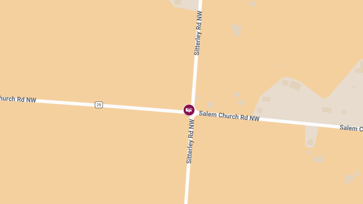 Injury Crash at Salem Church Rd and Sitterly Rd