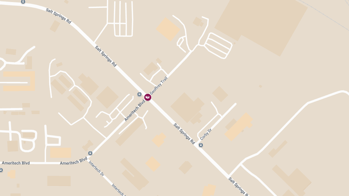 Injury Crash at Salt Springs Rd & Ameritech Blvd