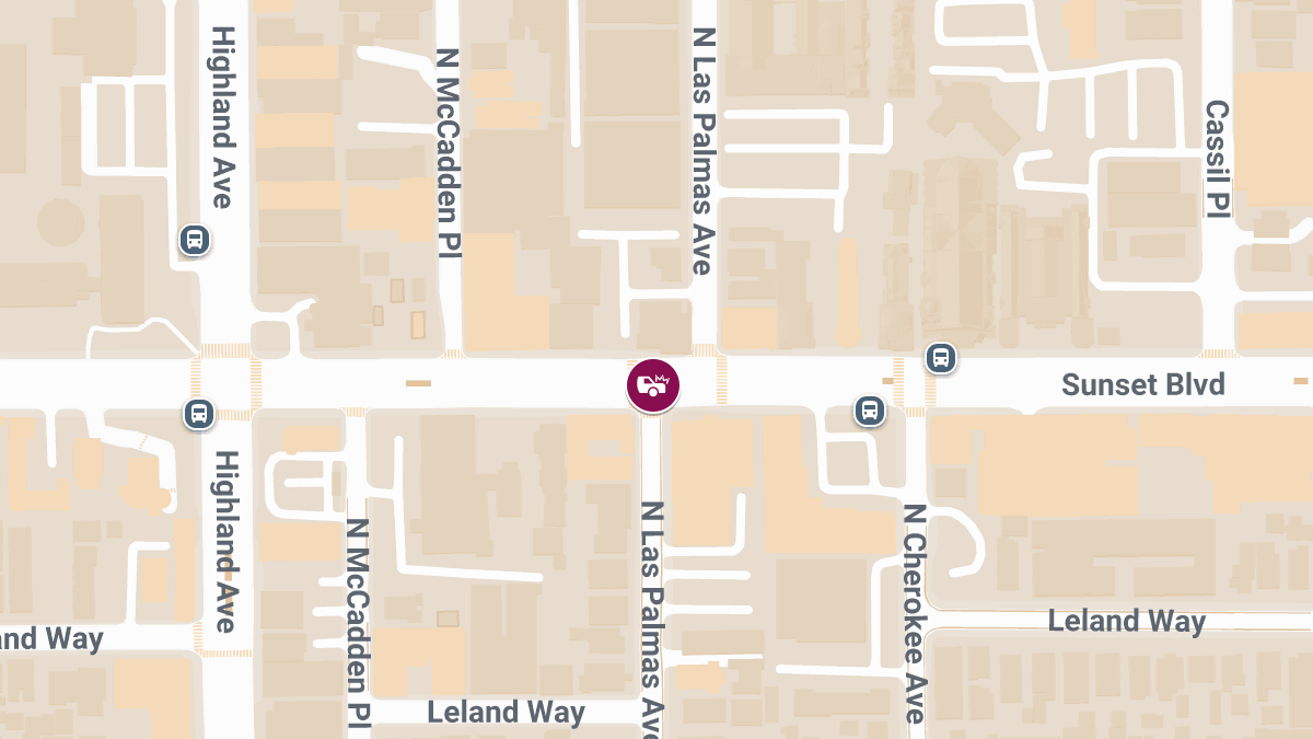 Injury Crash at W Sunset Blvd & N Las Palmas Ave