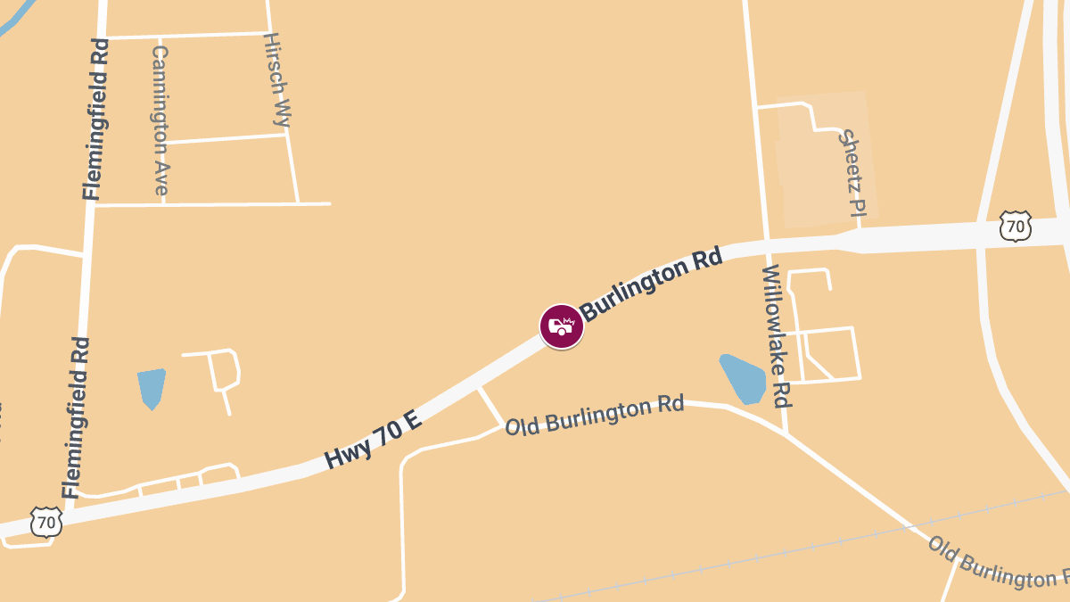Injury Crash on Burlington Rd