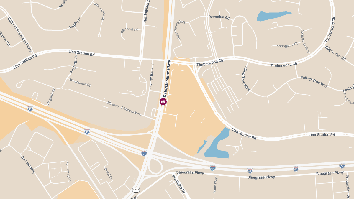 Injury Crash on Hurstbourne Parkway Involving Two Vehicles
