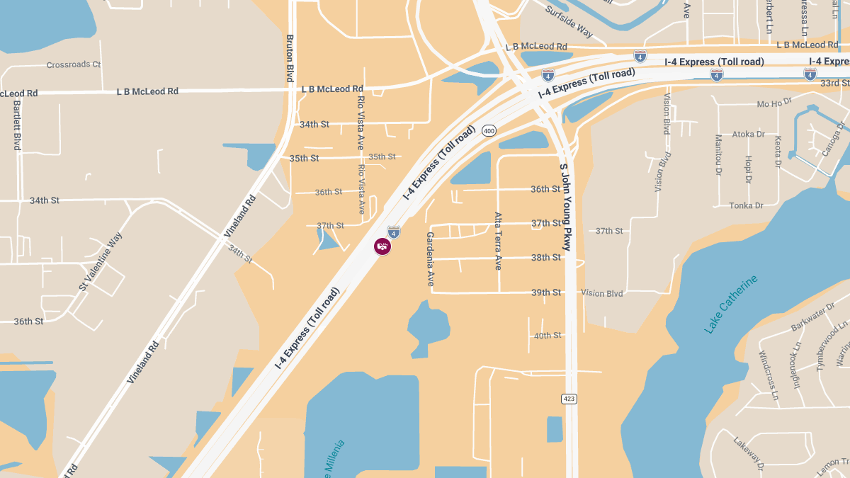 Injury Crash on I-4 Near John Young Pkwy