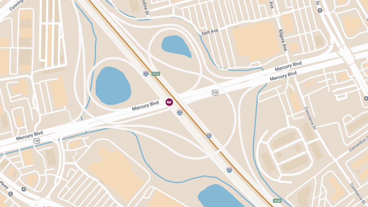 Injury Crash on I-64 at US-258 Ramp