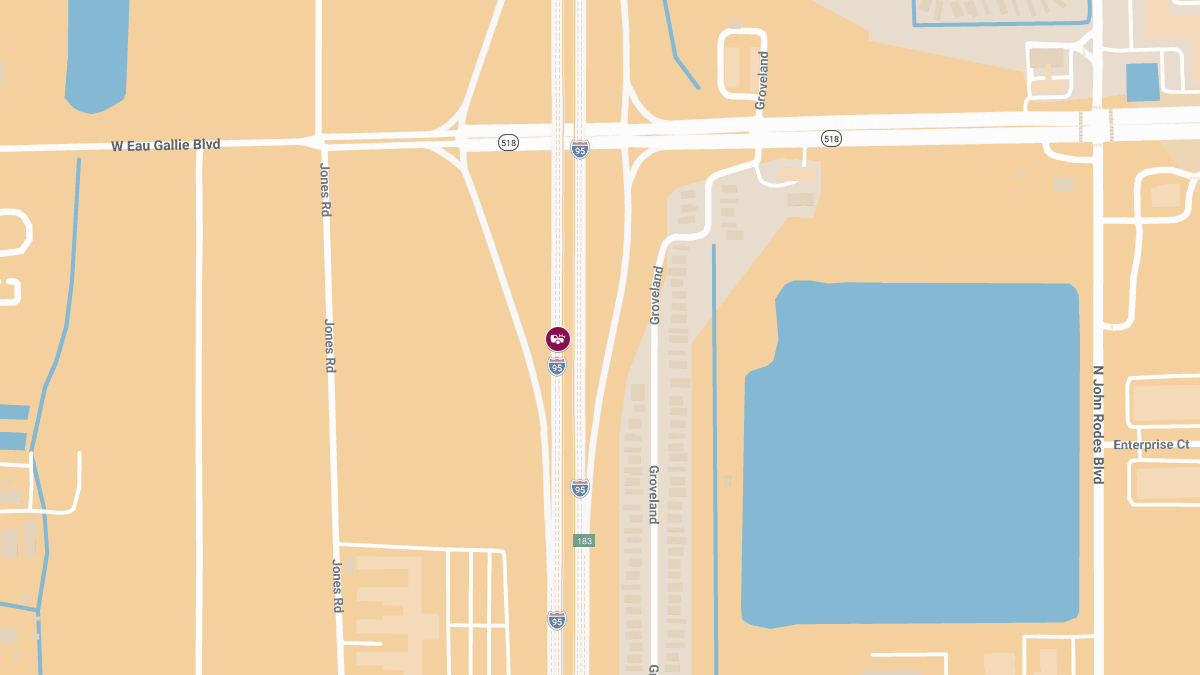 Injury Crash on I-95 SB at MM 183