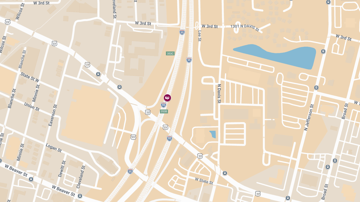 Injury Crash on I-95 SB at MM357