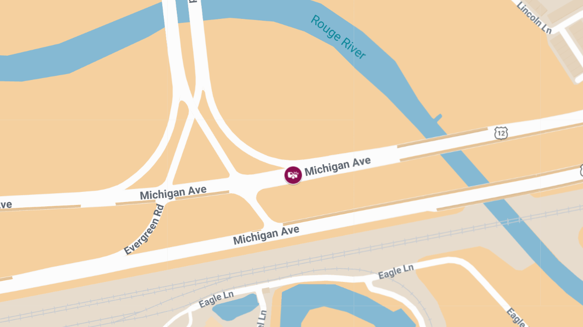 Injury Crash on Michigan Ave at Papaya Market