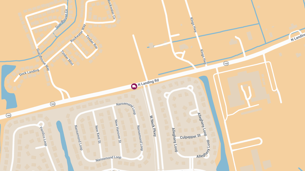 Injury Crash on N Landing Rd Involves Dump Truck