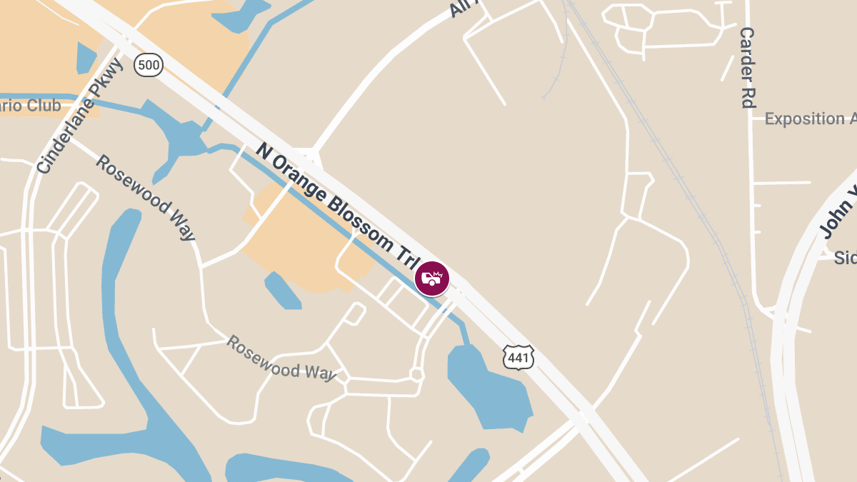 Injury Crash on N Orange Blossom Trl Near All American Blvd