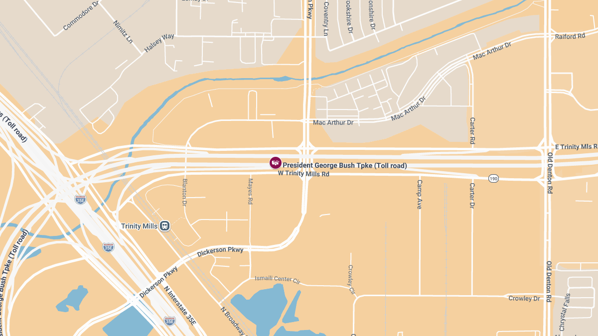 Injury Crash on President George Bush Turnpike