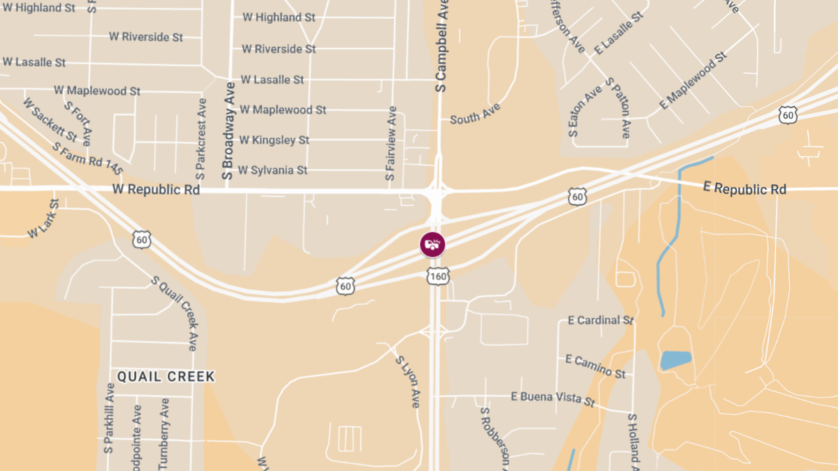 Injury Crash on S Campbell Ave & James River Fwy