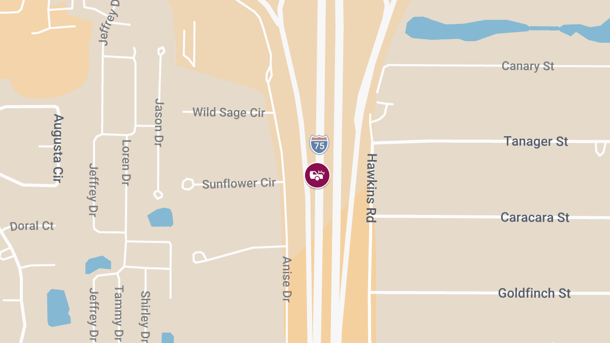 Injury Crash on S I-75 Near MM 200