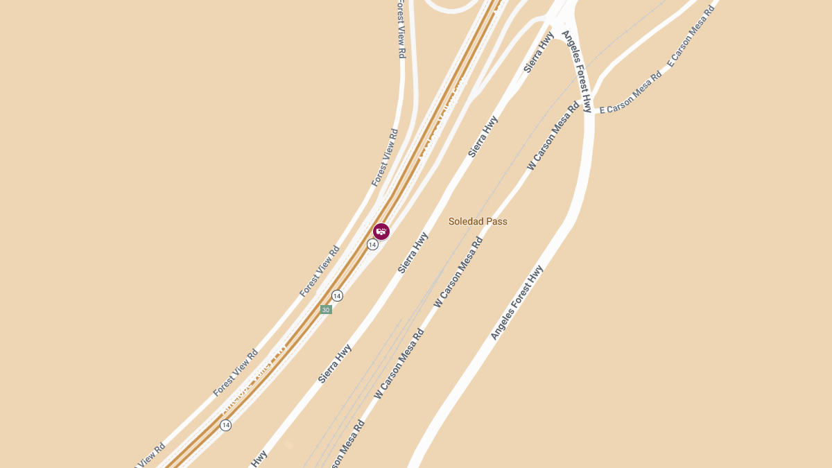 Injury Crash on SR-14 Near Angeles Forest Hwy