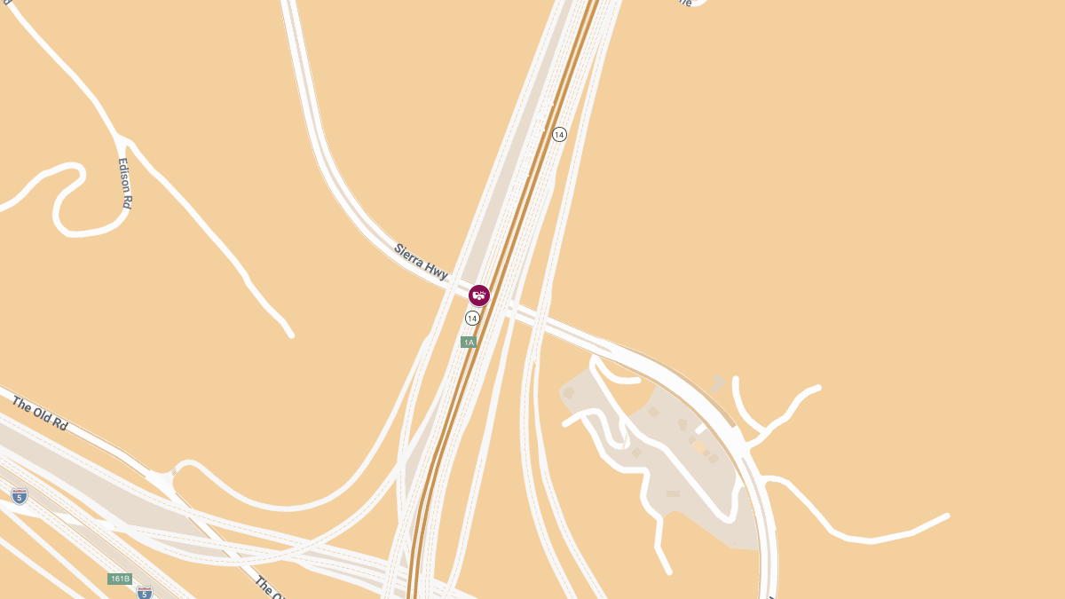 Injury Crash on SR-14 at Sierra Hwy Off-Ramp