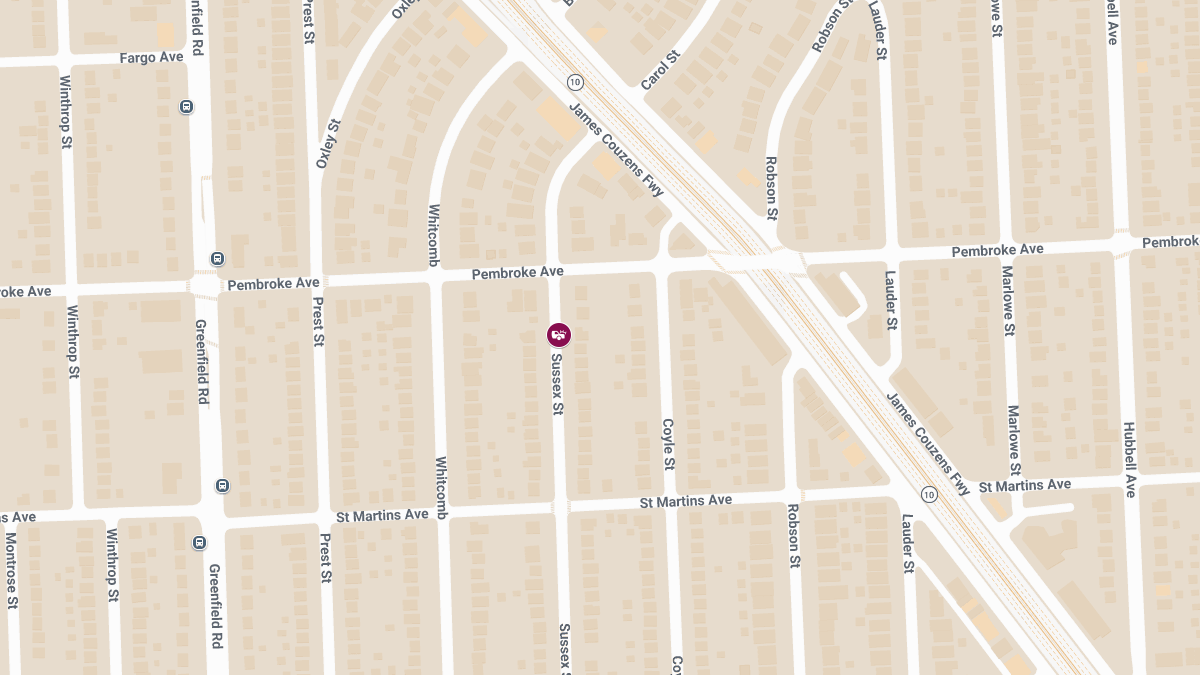 Injury Crash on Sussex St Near James Couzens Fwy