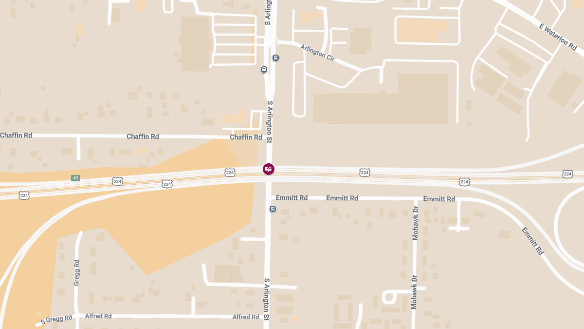 Injury Reported in Crash at US 224 and S Arlington St