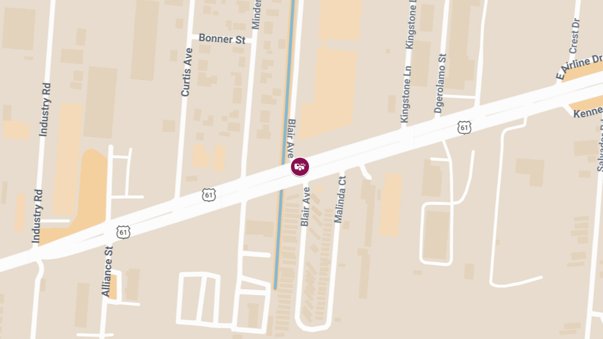 Injury Reported in Early Morning Crash at E Airline Hwy & Blair Ave