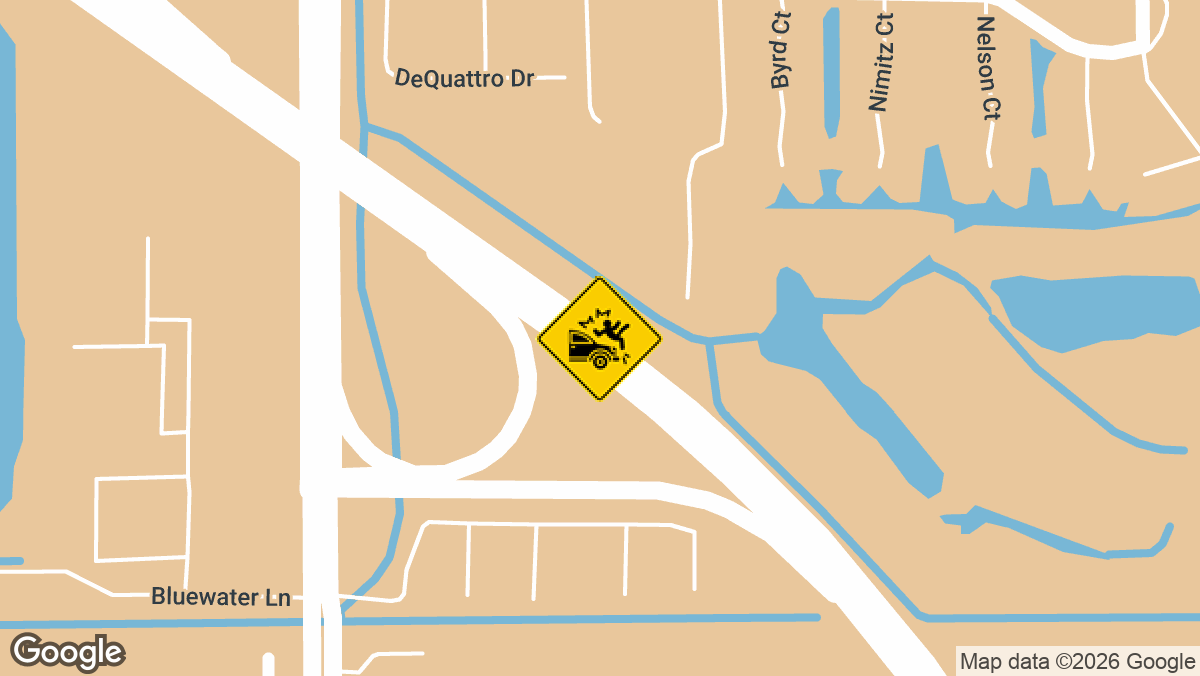 Interstate 95 near mile marker 232