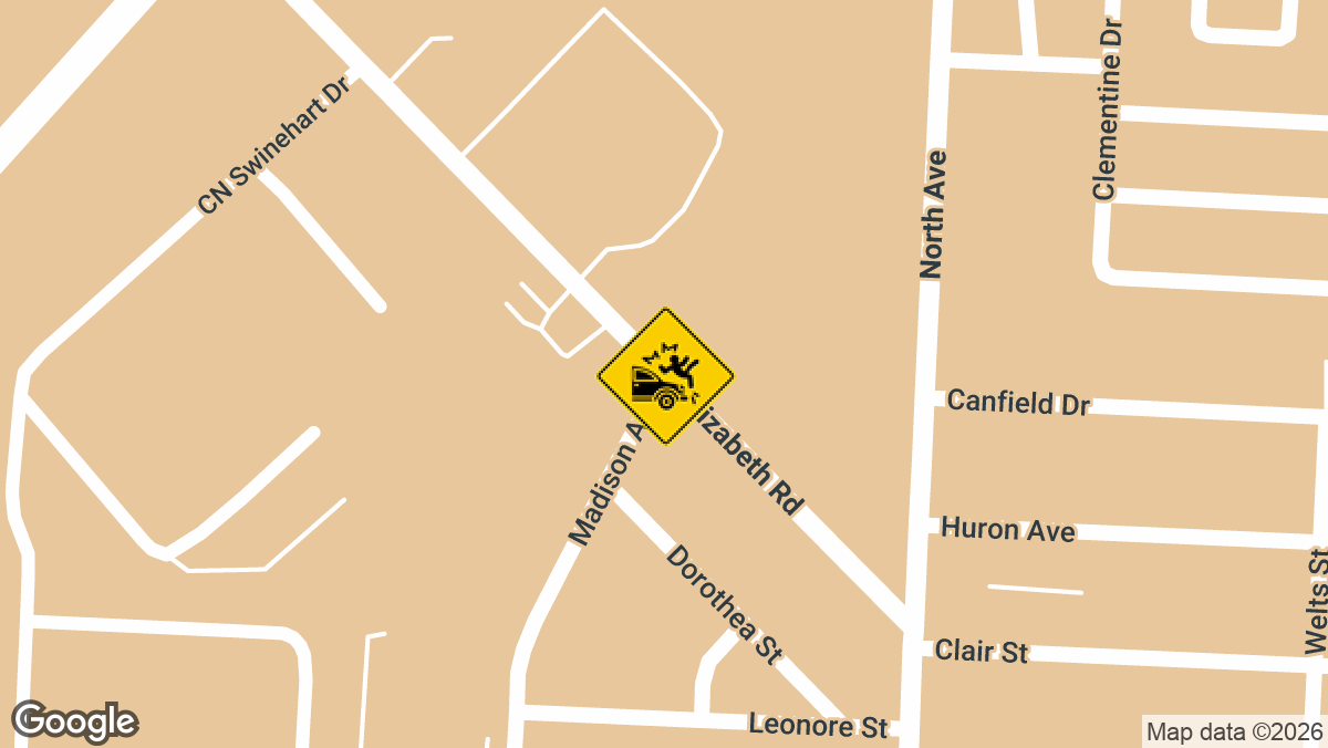 M-59 near Elizabeth Rd in Clinton Township.