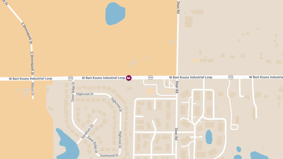 Major Crash with Injuries on Bert Kouns Industrial Loop