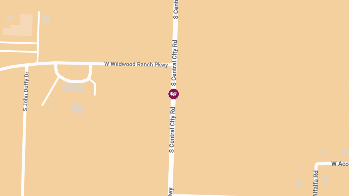 Motorcycle Collision with Injuries on Central City Rd