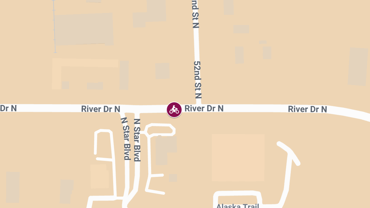 Motorcyclist Injured in Crash at River Dr N & 52nd St N