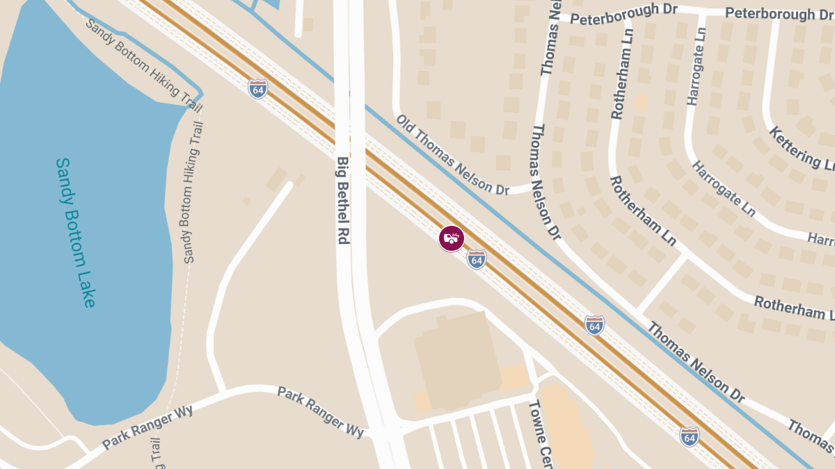 Motorcyclist Killed in Crash on I-64 West Near Big Bethel Rd