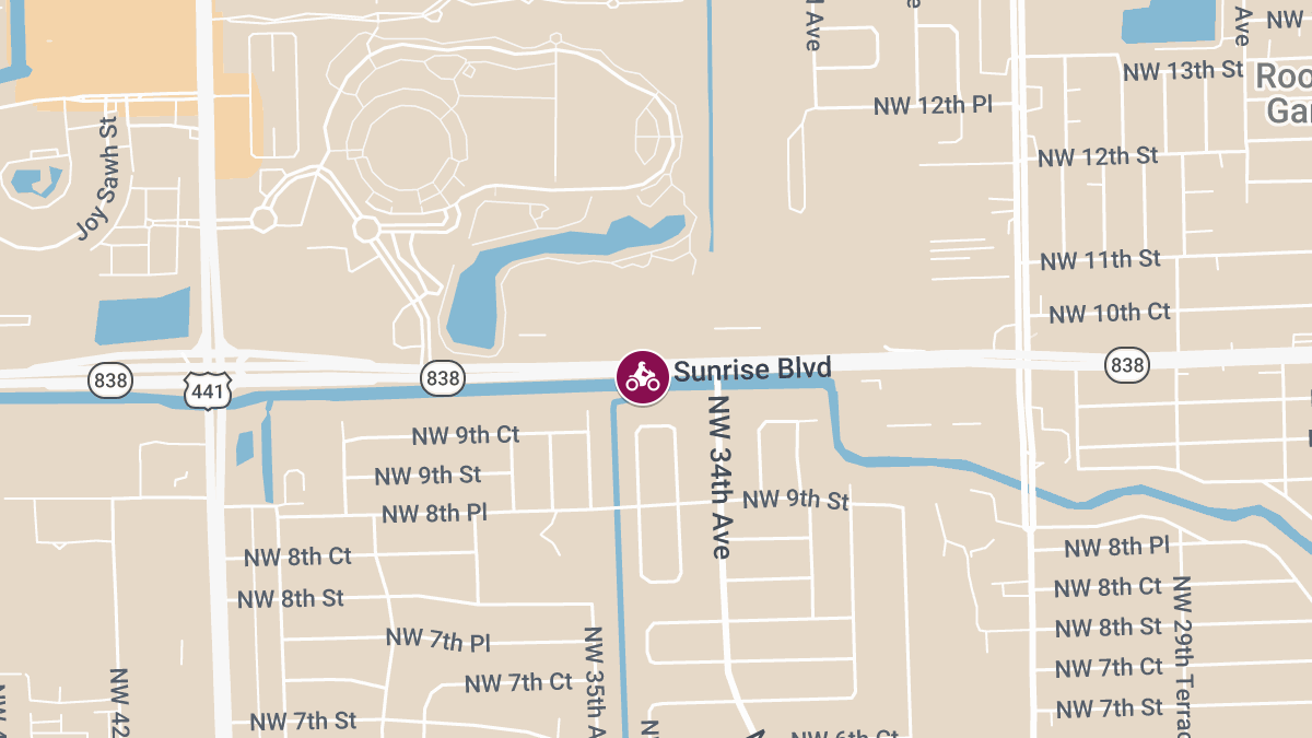 Motorcyclist Killed in Hit-and-Run on W Sunrise Blvd