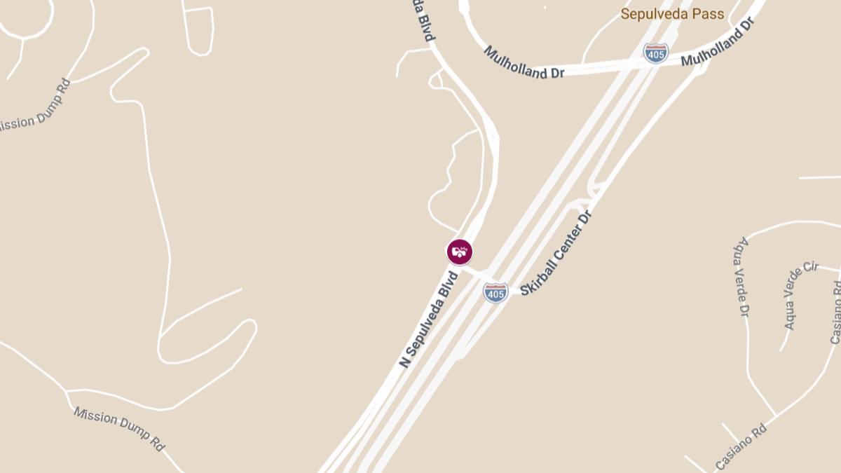 Multi-Vehicle Accident Leads to Injuries at Skirball Center Dr & Sepulveda Blvd