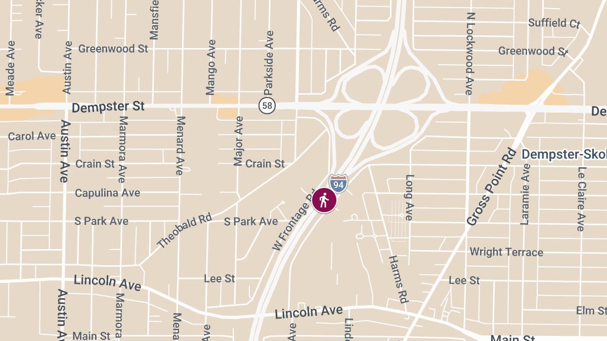 Multi-Vehicle Crash With Pedestrian Injury on I-94 Near Dempster St