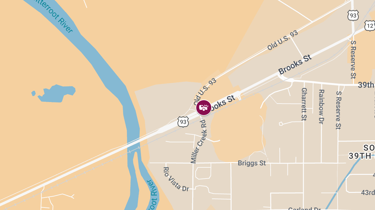 Multi-Vehicle Injury Crash on Hwy 93 S at Miller Creek Rd