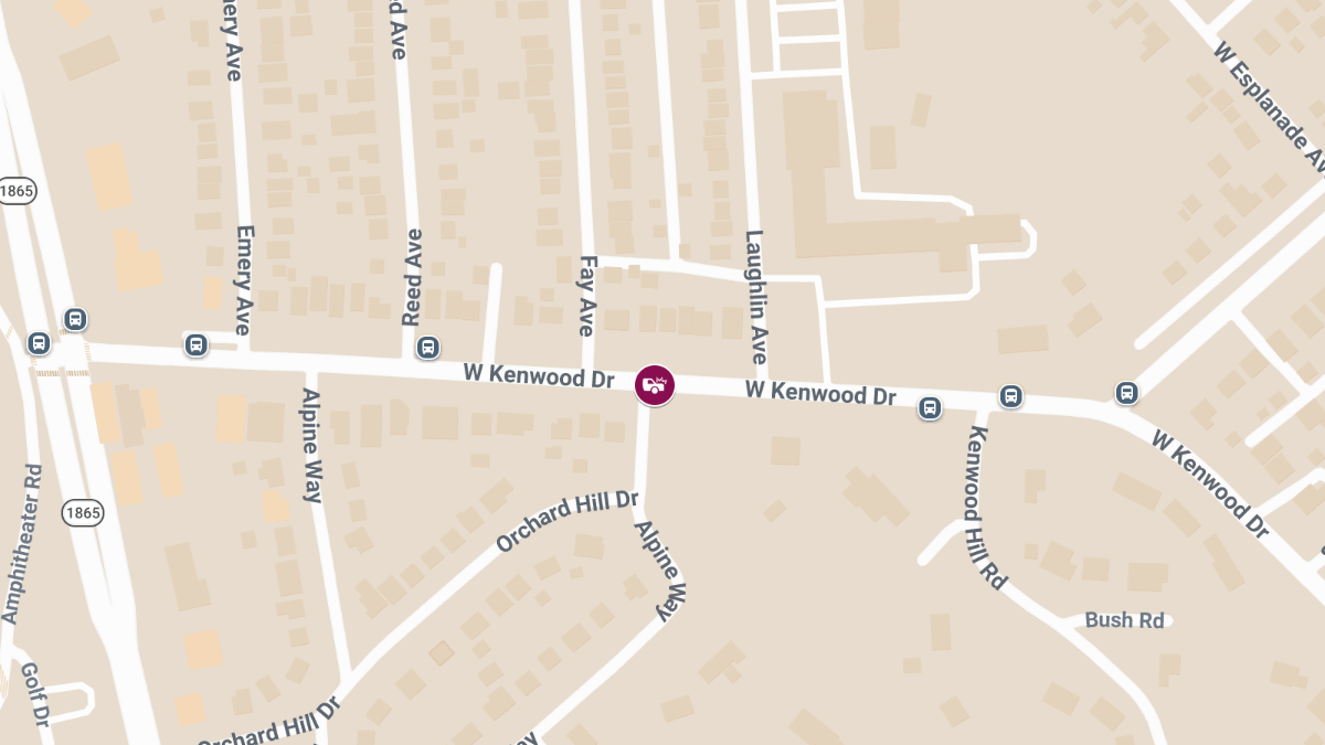 One Injured in Crash Near Kenwood Rd & I-264