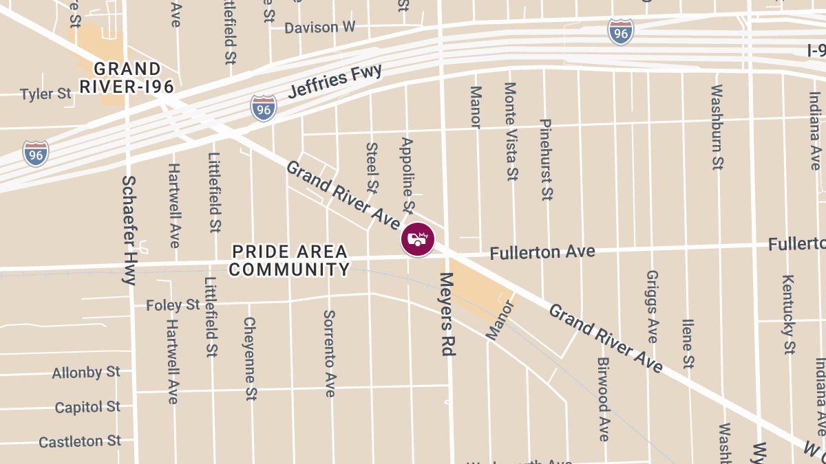 One Injured in Two-Car Crash on Grand River Ave