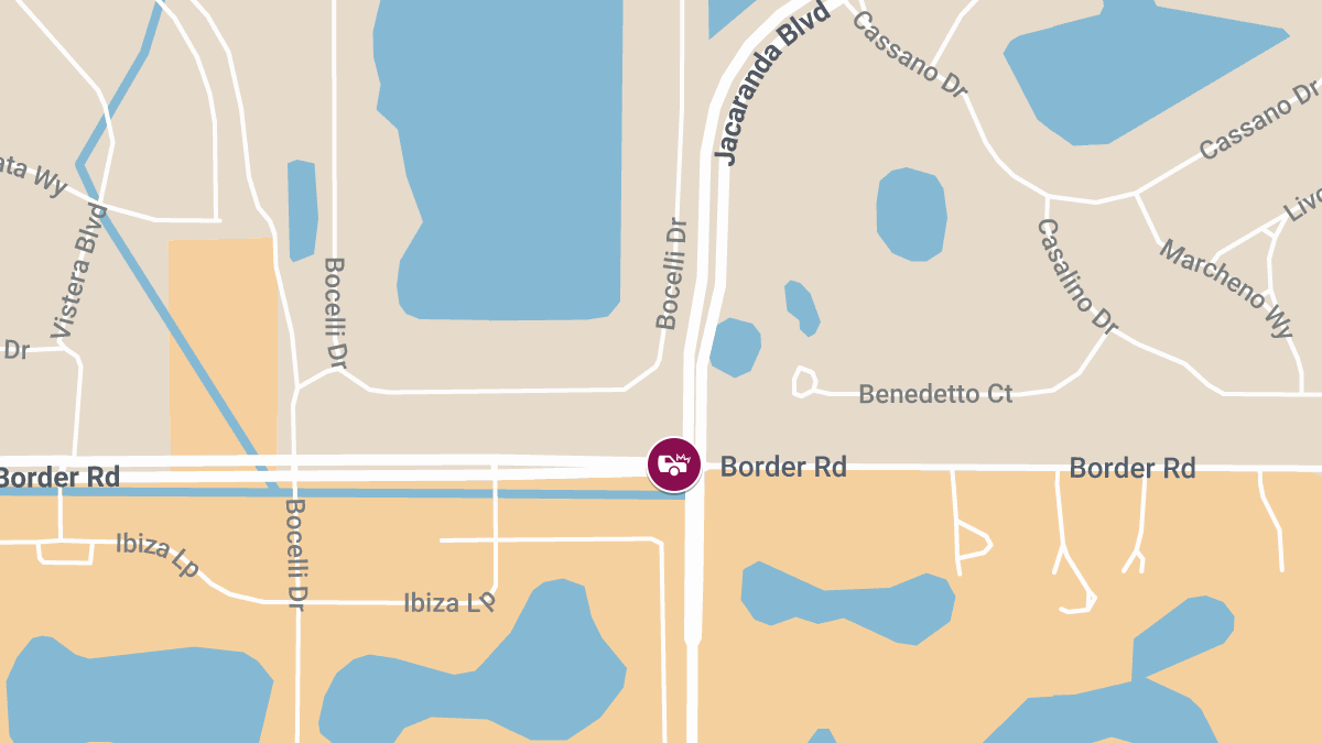 One Injured in Two-SUV Collision at Jacaranda Blvd & Border Rd
