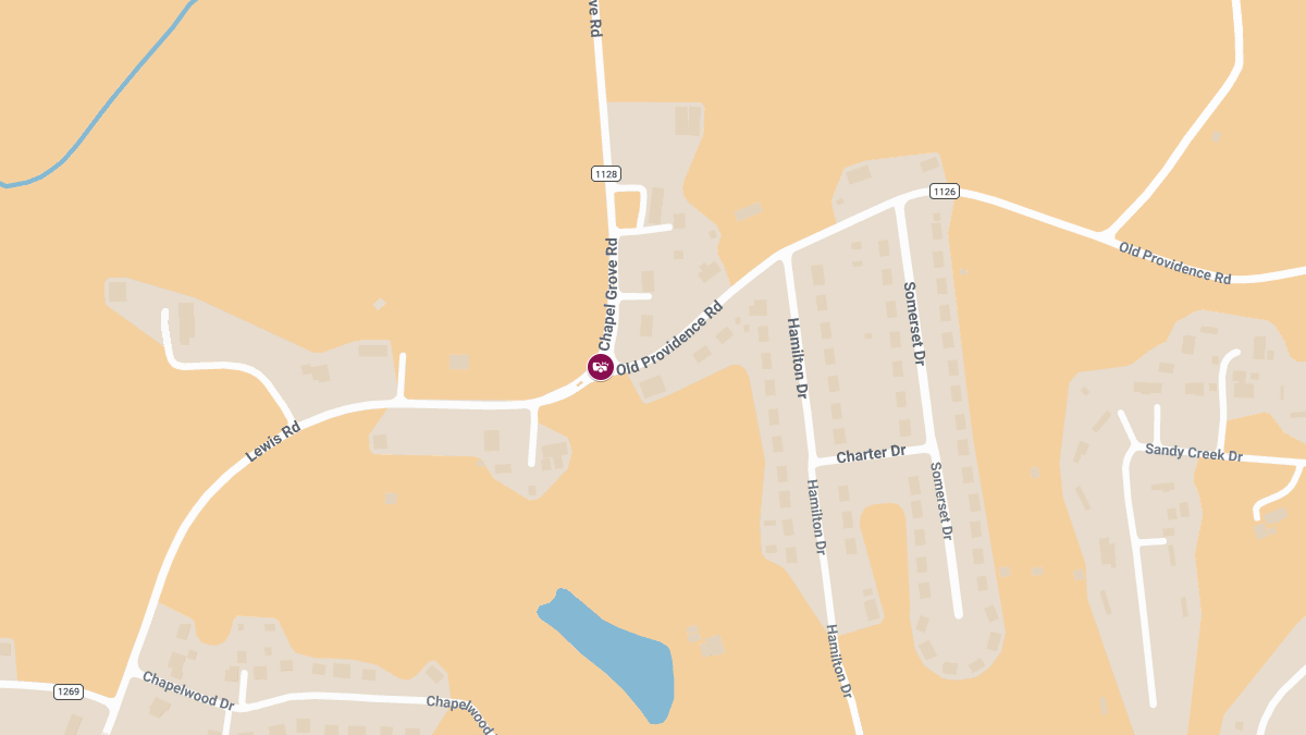 One Injured in Two-Vehicle Collision Near Lewis Rd & Old Providence Rd