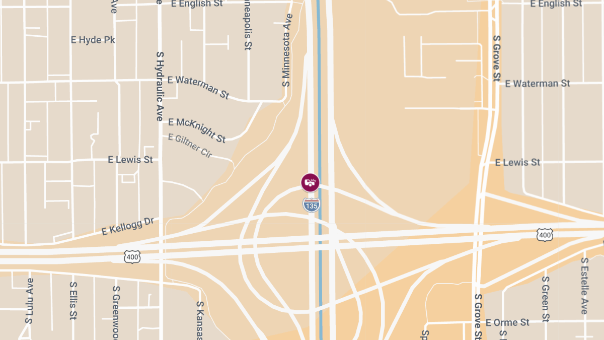 One Seriously Injured in Crash on I-135 near Kellogg Exit