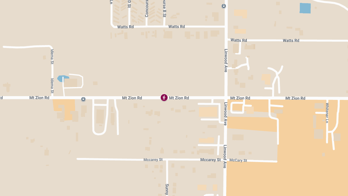 Pedestrian Injured at Mount Zion Rd