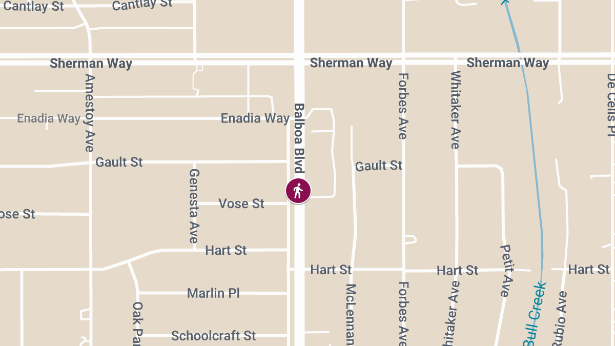 Pedestrian Injured in Collision on Balboa Blvd Near Sherman Way