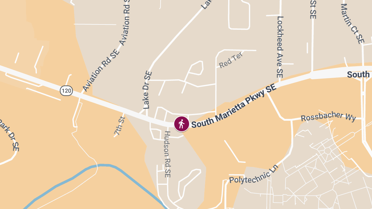 Pedestrian Injured in Crash Near S Marietta St