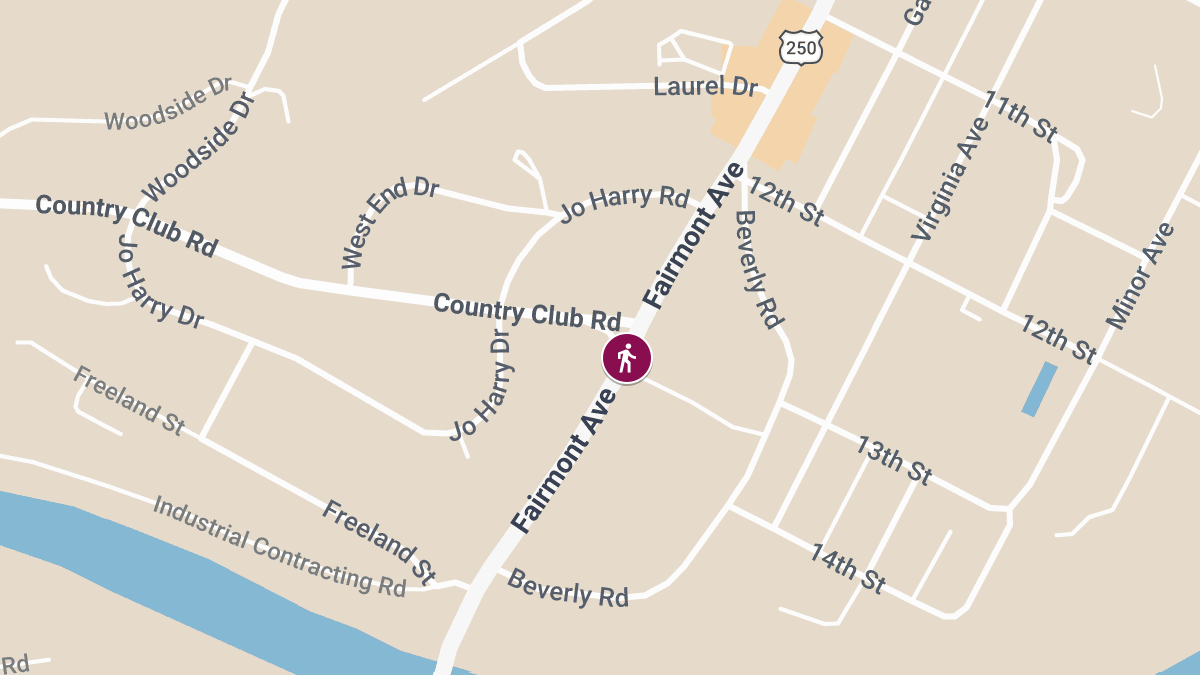 Pedestrian Injured in Crash at Fairmont Ave & Country Club Rd