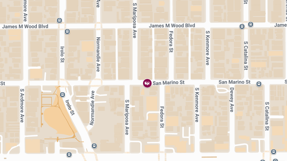 Pedestrian Injured in Crash at San Marino St & Fedora St
