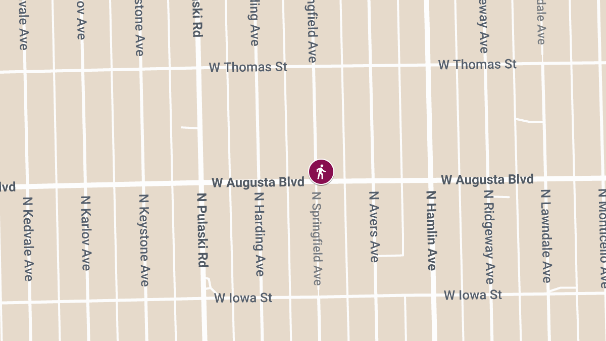 Pedestrian Injured in Crash at Springfield Ave & Augusta Blvd