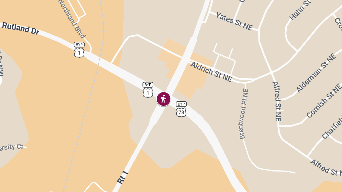 Pedestrian Injured in Crash at York St & Rutland Dr