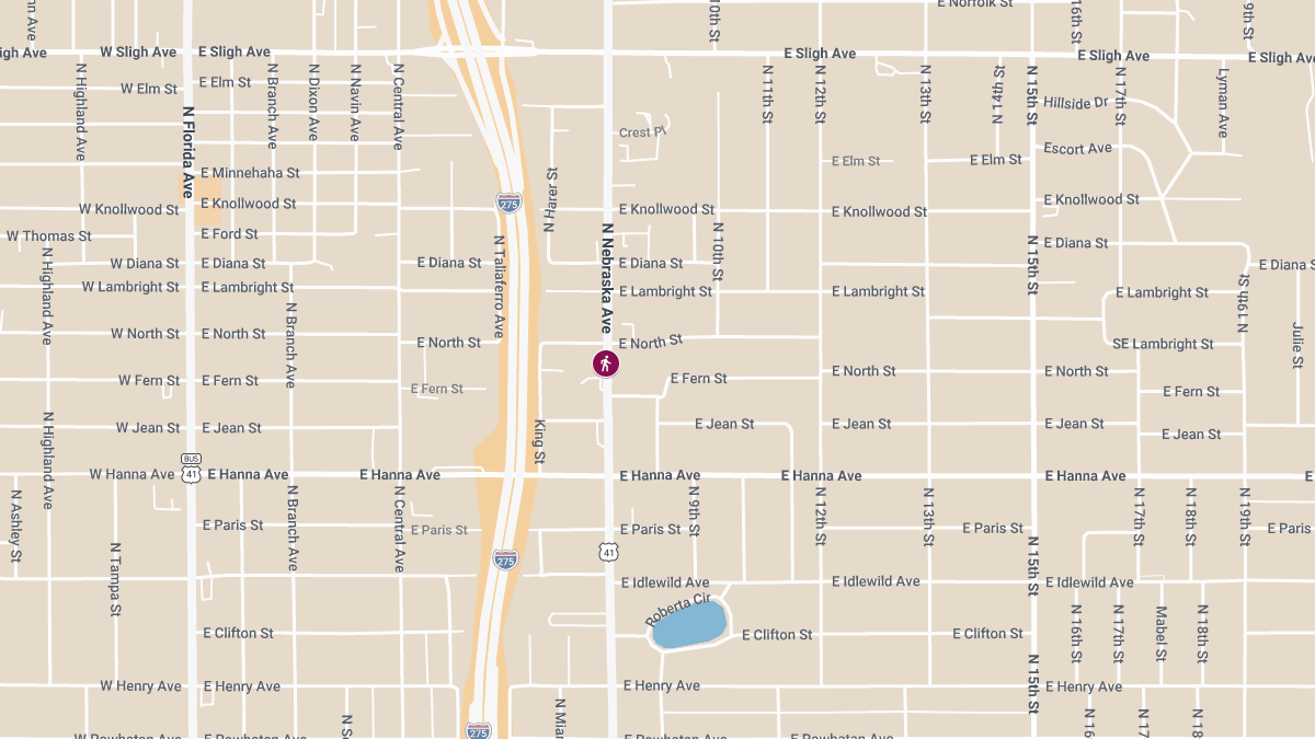 Pedestrian Injured in Crash on N Nebraska Ave