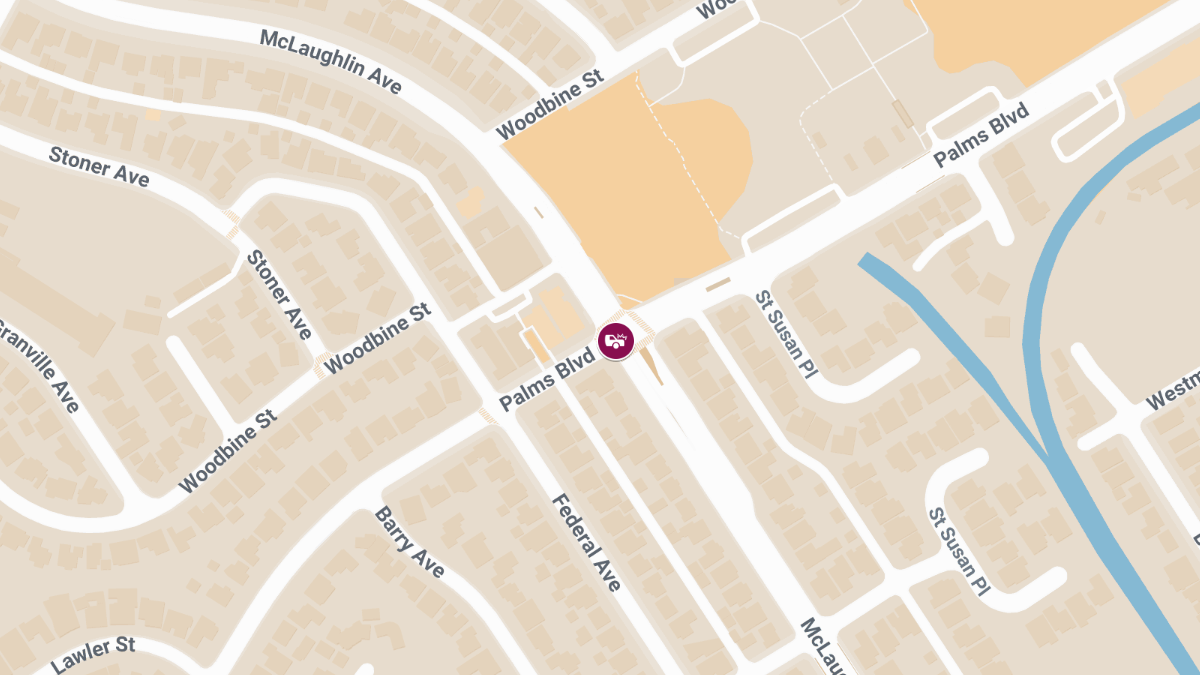 Pedestrian Injured in Traffic Accident at Palms Blvd & McLaughlin Ave