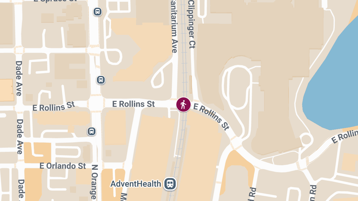 Pedestrian Injured in Traffic Accident on E Rollins St
