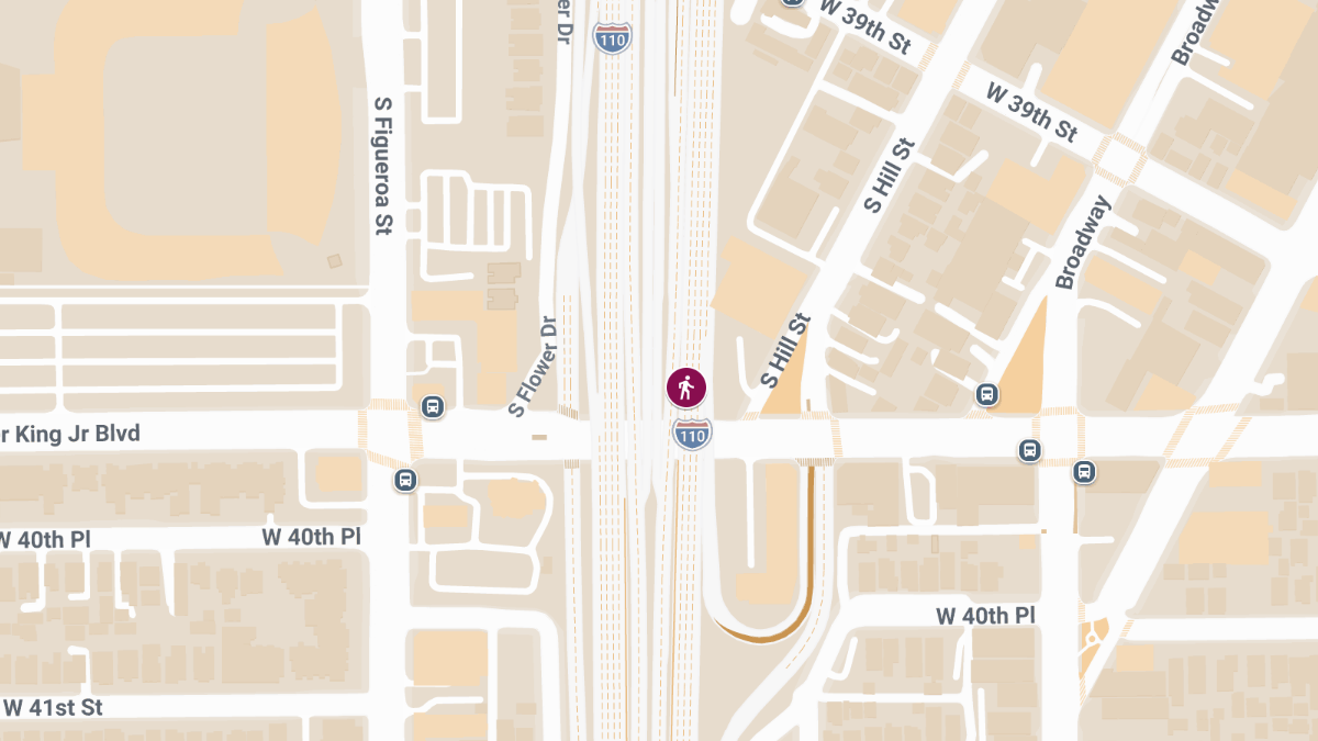 Pedestrian Killed After Being Hit on I-110 Freeway Near Martin Luther King Jr Blvd