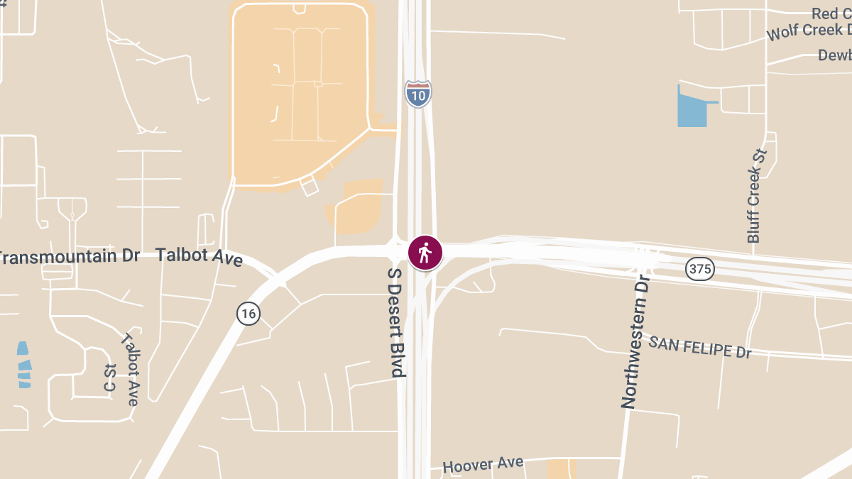 Pedestrian Killed in Crash on I-10 at Transmountain